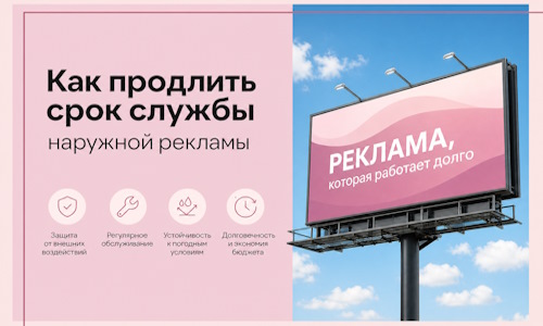 Как продлить срок службы наружной рекламы в  Чите