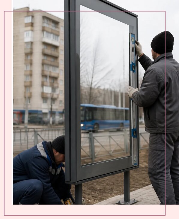 Изготовление афишных стендов под заказ и монтаж в Чите